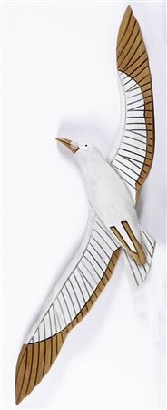 RASTELLI GIORGIO (n. 1940) Gabbiano. Legno. Cm 100,00 x 35,00 x 6,00. Firma...