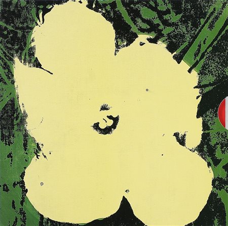 KOONS JEFF (n. 1955) Flowers. Tecnica mista su carta. Cm 18,00 x 18,00....