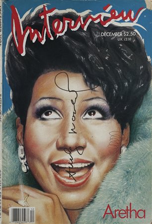 WARHOL ANDY (1928 - 1987) Interview magazine. Intervento su rivista. Cm 27,50...