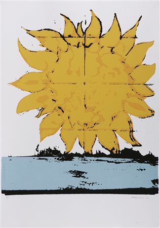 SCHIFANO MARIO (1934 - 1998) Sole. Serigrafia. Cm 70,00 x 100,00. Tiratura:...