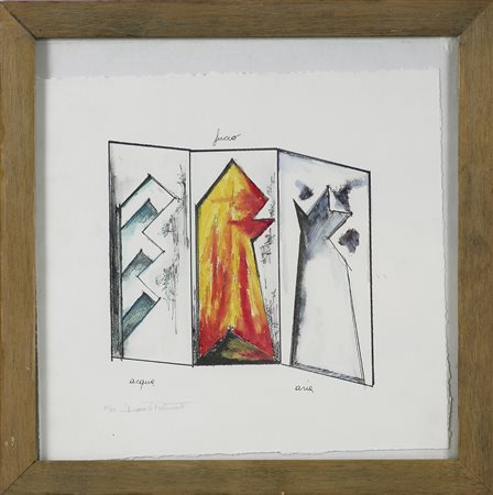 RANCATI DANIELA (n. 1951) Aria, acqua, fuoco. 1997. Incisione. Cm 33,00 x...