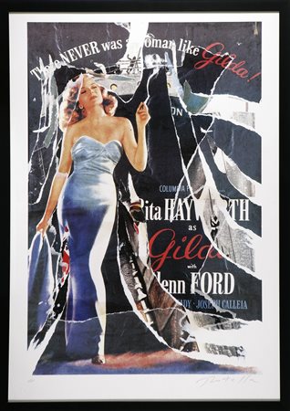 ROTELLA MIMMO (1918 - 2006) Senza titolo. Litodecollage. Cm 70,00 x 100,00....