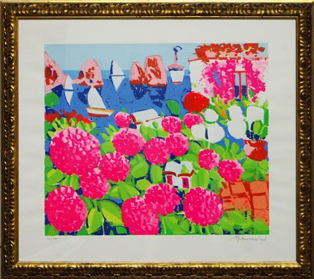 FACCINCANI ATHOS (n. 1951) Senza titolo. Litografia. Cm 80,00 x 70,00. Tir....