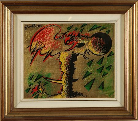 FRATTI FRANCO (1939 - 2002) Gallo. 1984. Lamina. Cm 30,00 x 25,00. Tir....