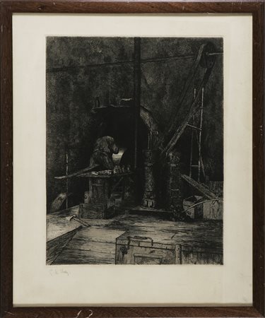 BALSAMO STELLA GUIDO (1882 - 1941) Senza titolo. Incisione. Cm 62,00 x 75,00....