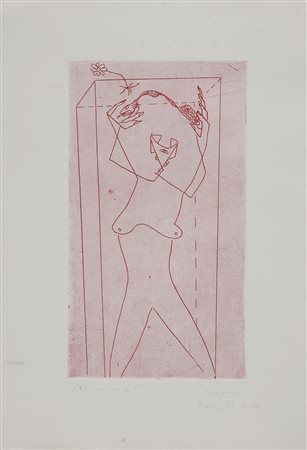 VACCARONE FRANCESCO (n. 1940) Senza titolo. 1982. Incisione. Cm 24,00 x...