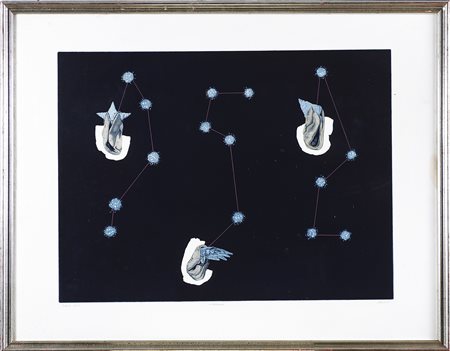 Costellazioni. Acquaforte. Cm 82,00 x 64,00. p.d.a 12/13. Tiratura titolo e...