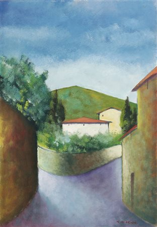 GAGLIARDI GIUSEPPE (n. 1896) Senza titolo. Olio su cartone pressato. Cm 50,00...