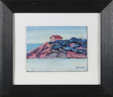 MAZZI PIERO (n. 1938) Senza titolo. Olio su cartone telato. Cm 24,00 x 18,00....