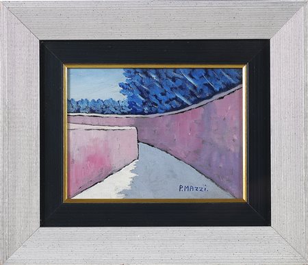 MAZZI PIERO (n. 1938) Senza titolo. Olio su cartone telato. Cm 24,00 x 18,00....