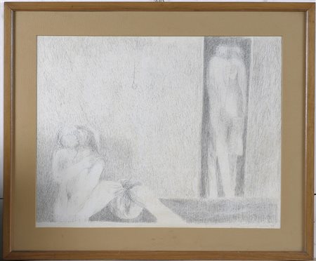 SAVINIO RUGGERO (n. 1934) Senza titolo. 1967. Matita su carta. Cm 50,00 x...