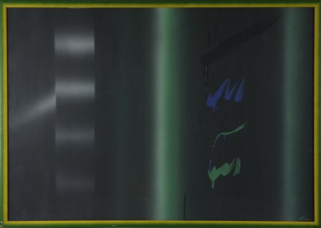 FINZI ENNIO (n. 1931) Senza titolo. Acrilico su cartoncino. Cm 100,00 x...