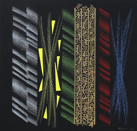 FINZI ENNIO (n. 1931) Senza titolo. 2013. Tecnica mista e collage su...