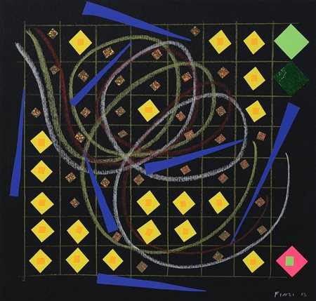 FINZI ENNIO (n. 1931) Senza titolo. 2013. Tecnica mista e collage su...