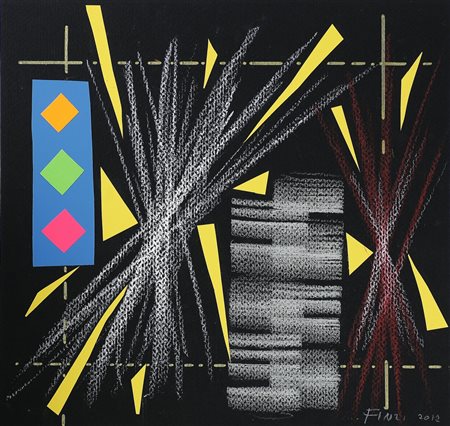 FINZI ENNIO (n. 1931) Senza titolo. 2012. Tecnica mista e collage su...