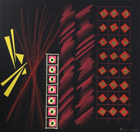 FINZI ENNIO (n. 1931) Senza titolo. 2012. Tecnica mista e collage su...