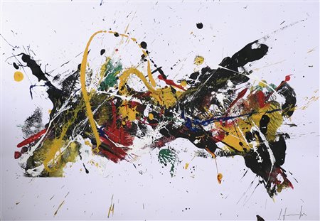 FORMICHETTI SILVIO (n. 1969) Senza titolo. Olio su cartoncino. Cm 50,00 x...