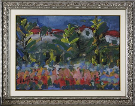 LOFFREDO SILVIO (n. 1921) Senza titolo. Olio su cartone telato. Cm 70,00 x...