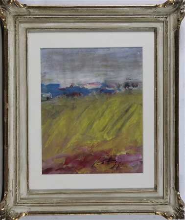 SCATIZZI SERGIO (1918 - 2009) Senza titolo. Olio su cartone. Cm 32,00 x...