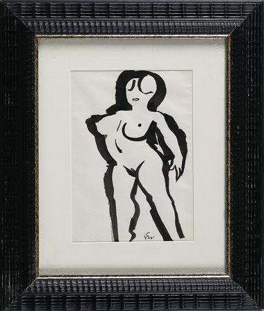 VENNA LUCIO (1897 - 1974) Senza titolo. Inchiostro su carta. Cm 17,00 x...