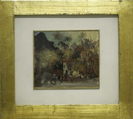 ANNIGONI PIETRO (1910 - 1988) Senza titolo. Olio su cartone. Cm 21,00 x...