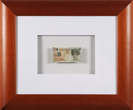 BANKSY (n. 1975) Senza titolo. Tecnica mista su carta. Cm 14,00 x 7,50....