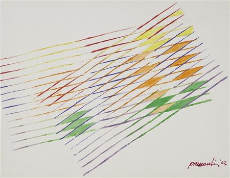 PIEMONTI LORENZO (n. 1935) Senza titolo. 2002. Tecnica mista su carta. Cm...