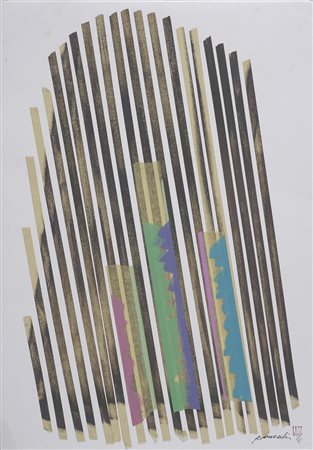 PIEMONTI LORENZO (n. 1935) Senza titolo. 1987. Tecnica mista su carta. Cm...