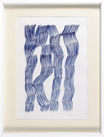 DORAZIO PIERO (1927 - 2005) Ruggine blu. 1981. Acquerello su carta. Cm 32,00...