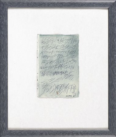 LICATA RICCARDO (n. 1929) Senza titolo. 1985. Tecnica mista su carta. Cm...