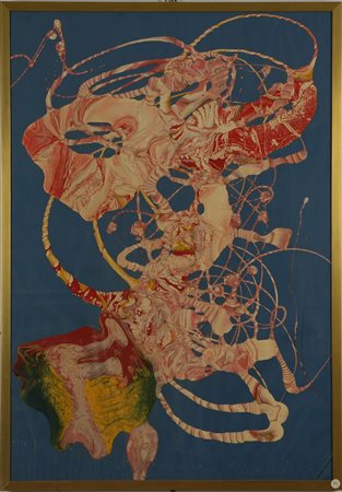 RAMUCCIK Meteora. Tempera su carta. Cm 70,00 x 100,00.