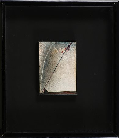 Senza titolo. Tecnica mista su cartone. Cm 12,00 x 17,00. . Cornice presente