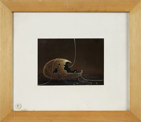 Senza titolo. 1978. Tecnica mista su carta. Cm 20,00 x 15,00. Firma in alto a...