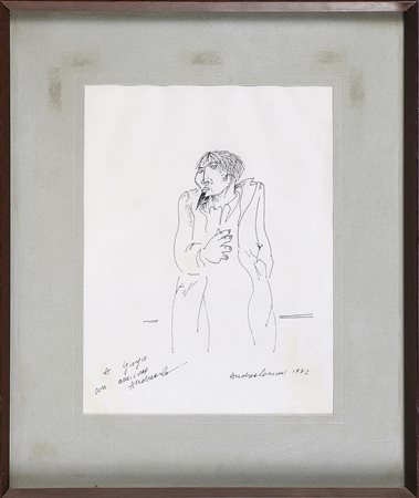CORSINI ANDREA Senza titolo. 1972. China su carta. Cm 19,00 x 26,00. Firma e...