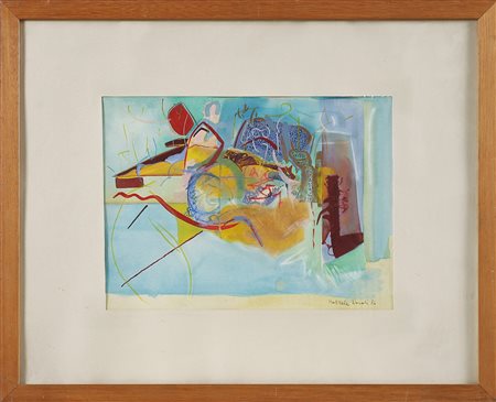 NARDI MATILDE Senza titolo. 1984. Tecnica mista su carta. Cm 31,00 x 23,00....