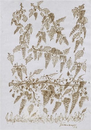 BRAGATO GIOACCHINO (n. 1940) Senza titolo. 1997. Tecnica mista su carta. Cm...