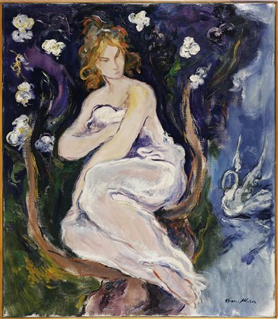 MURER FRANCO (n. 1952) Senza titolo. 1991. Olio su tela . Cm 70,00 x 80,00....