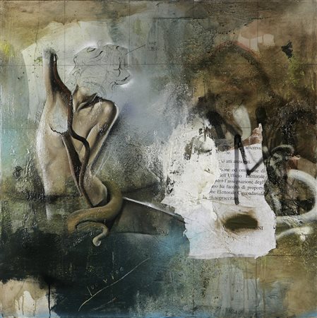 POGLIAGHI FRANCESCO (n. 1979) Medusa. 2012. Tecnica mista su tavola. Cm...