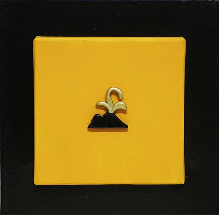 TONELLO SARA (n. 1967) Senza titolo. Tecnica mista su tela. Cm 30,00 x 30,00....