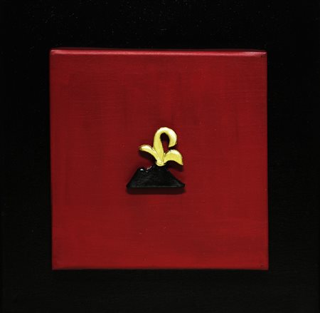 TONELLO SARA (n. 1967) Senza titolo. Tecnica mista su tela. Cm 30,00 x 30,00....