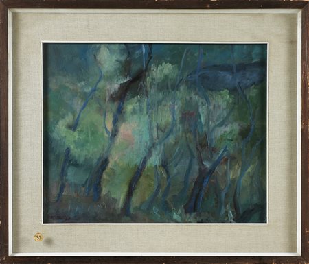 ANONIMO Luce n.18. 1969. Olio su tela . Cm 50,00 x 40,00. Firma in basso a...