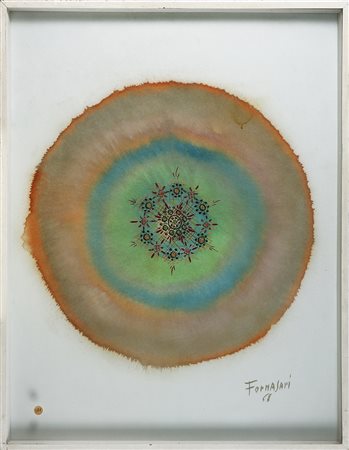 ANONIMO Senza titolo. acquerello su tavola. Cm 70,00 x 90,00. Firma in basso...