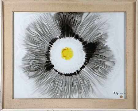 ANONIMO Fiore. Olio su tela . Cm 80,00 x 60,00. Firma in basso destra....