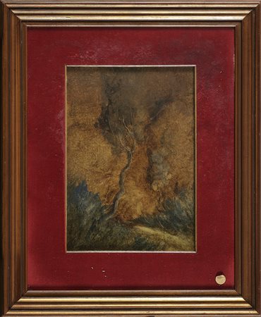 CHESINI SERGIO DINO (1923 - 1984) Senza titolo. Olio su faesite. Cm 25,00 x...