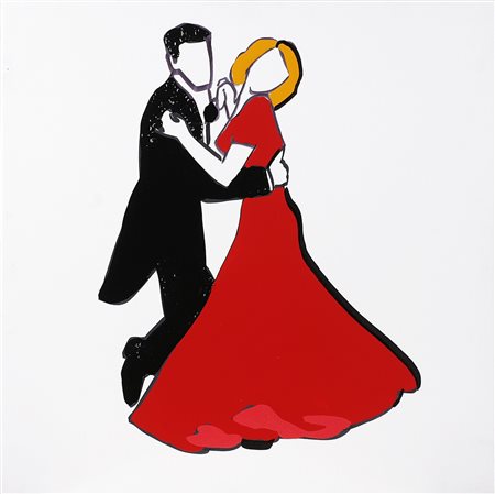 LODOLA MARCO (n. 1955) Senza titolo. Smalti su tela. Cm 50,00 x 50,00 x 5,00....