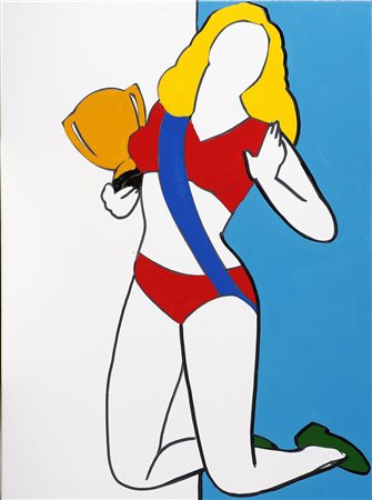 LODOLA MARCO (n. 1955) Senza titolo. Smalti su tela. Cm 60,00 x 80,00 x 4,00....