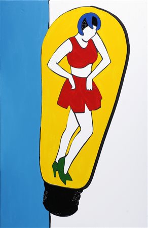 LODOLA MARCO (n. 1955) Senza titolo. Smalti su tela. Cm 60,00 x 90,00 x 4,00....