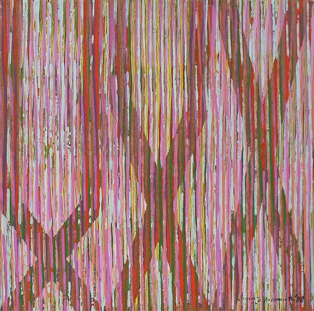 PIEMONTI LORENZO (n. 1935) Accelerazioni. 1998. acrilico su faesite. Cm 35,00...