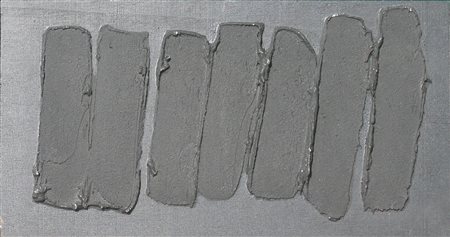 GABRIELLINI ANDREA (n. 1933) Barriera nera. 1990. Tecnica mista su tavola. Cm...