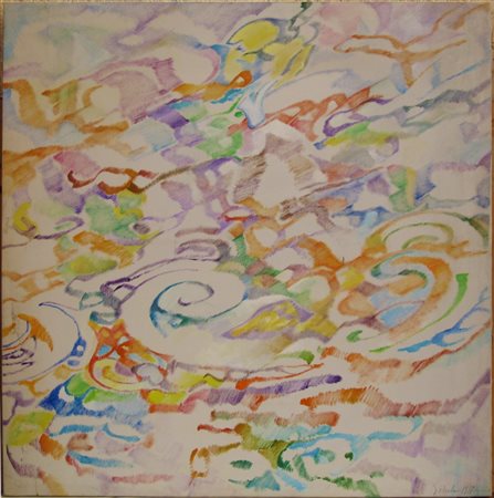 SCHEDA STEFANO (n. 1957) Confini sentimentali. 1987. Acrilico su tela. Cm...